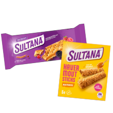 Sultana fruitbiscuit*, havermoutsticks of knappers